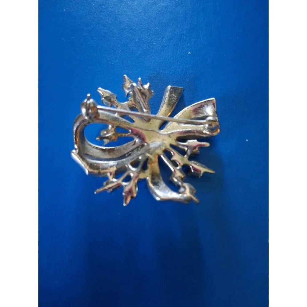 Vintage Rhinestone Bow 1.5